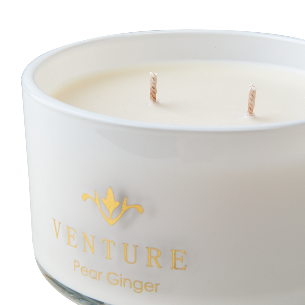 VENTURE Doftljus Pear & ginger, Vit