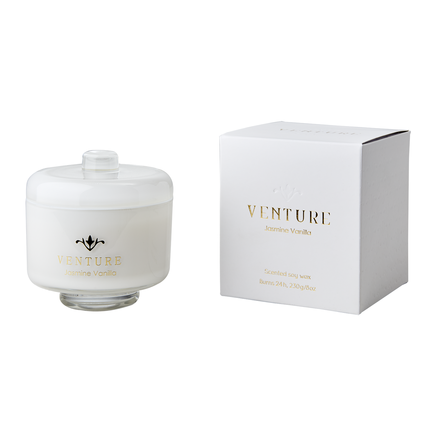 VENTURE Doftljus Jasmine vanilla, Vit
