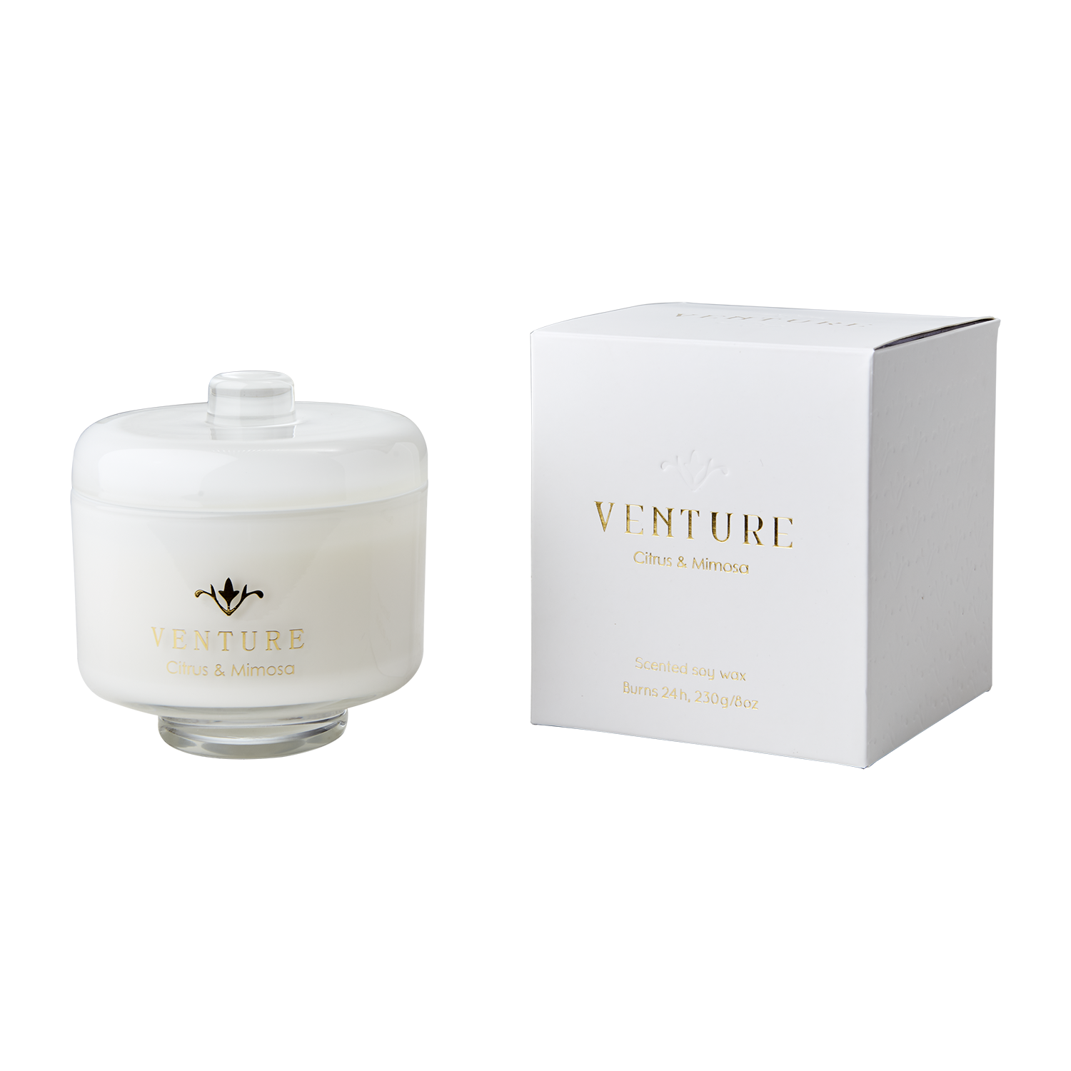 VENTURE Doftljus Citrus & mimosa, Vit