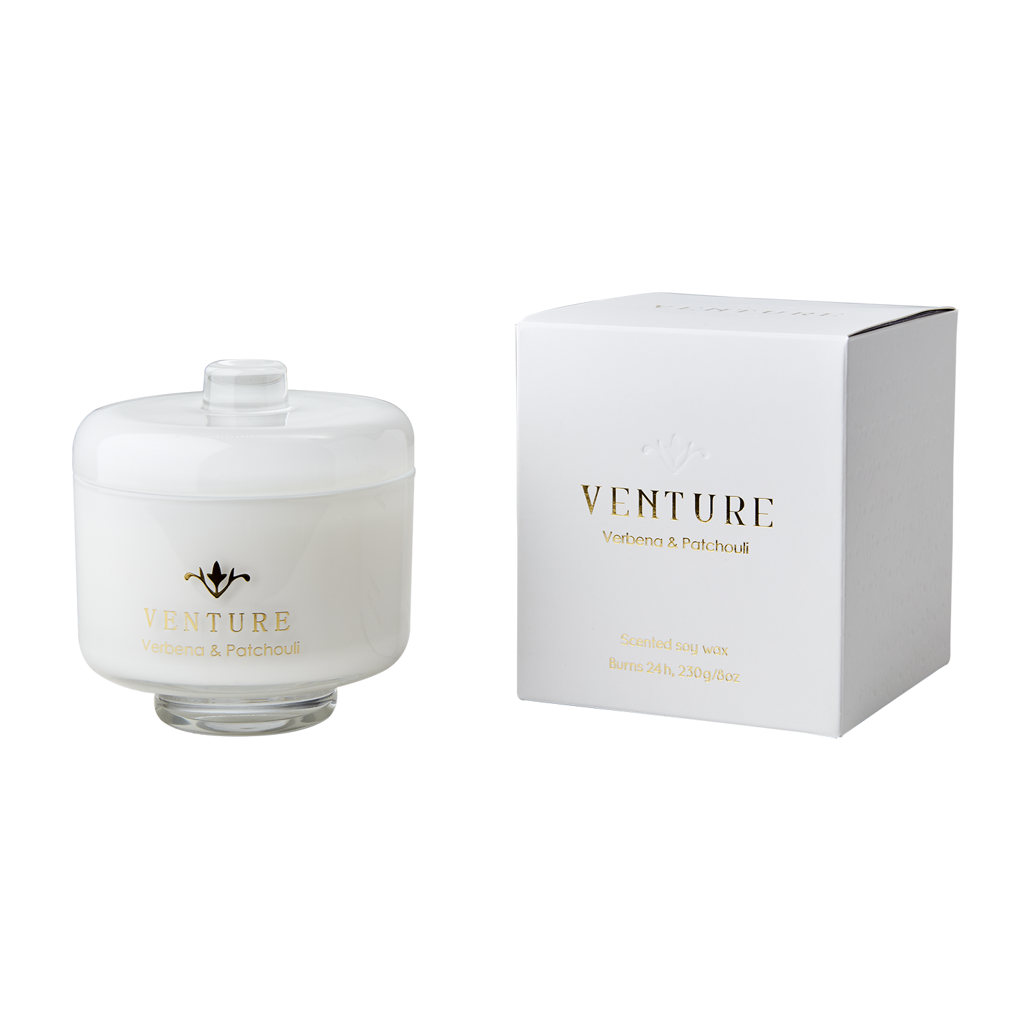 VENTURE Doftljus Verbena & patchouli, Vit