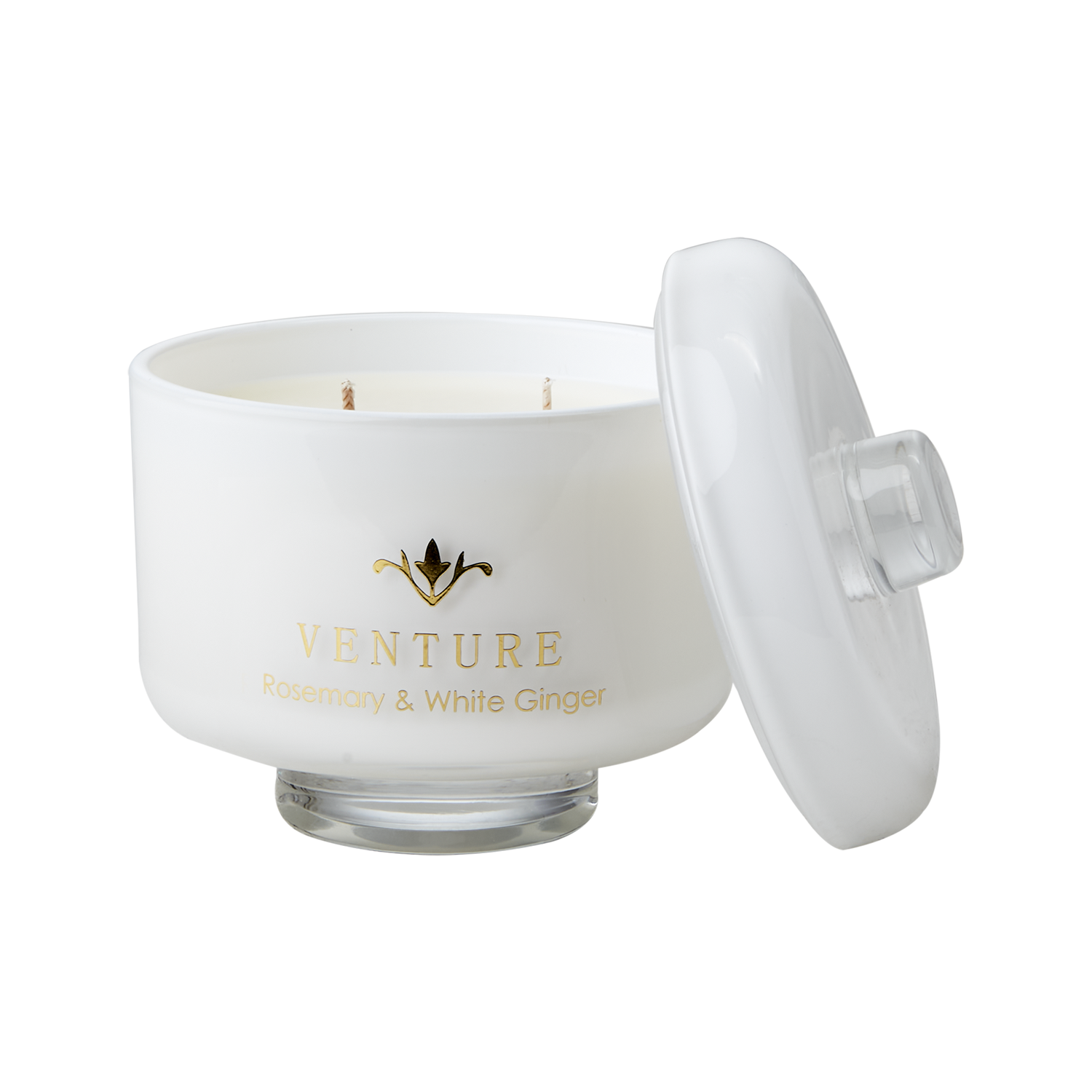 VENTURE Doftljus Rosemary & white ginger, Vit