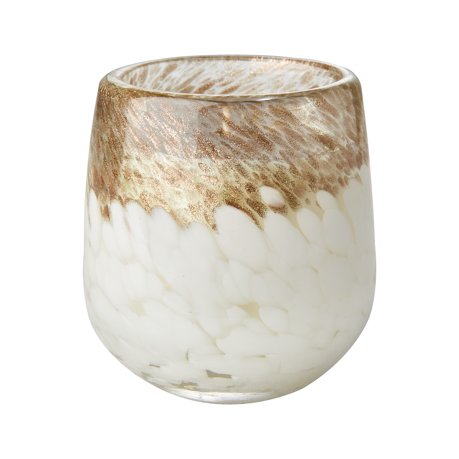 WILD Doftljus Fresh linen, Vit/guld
