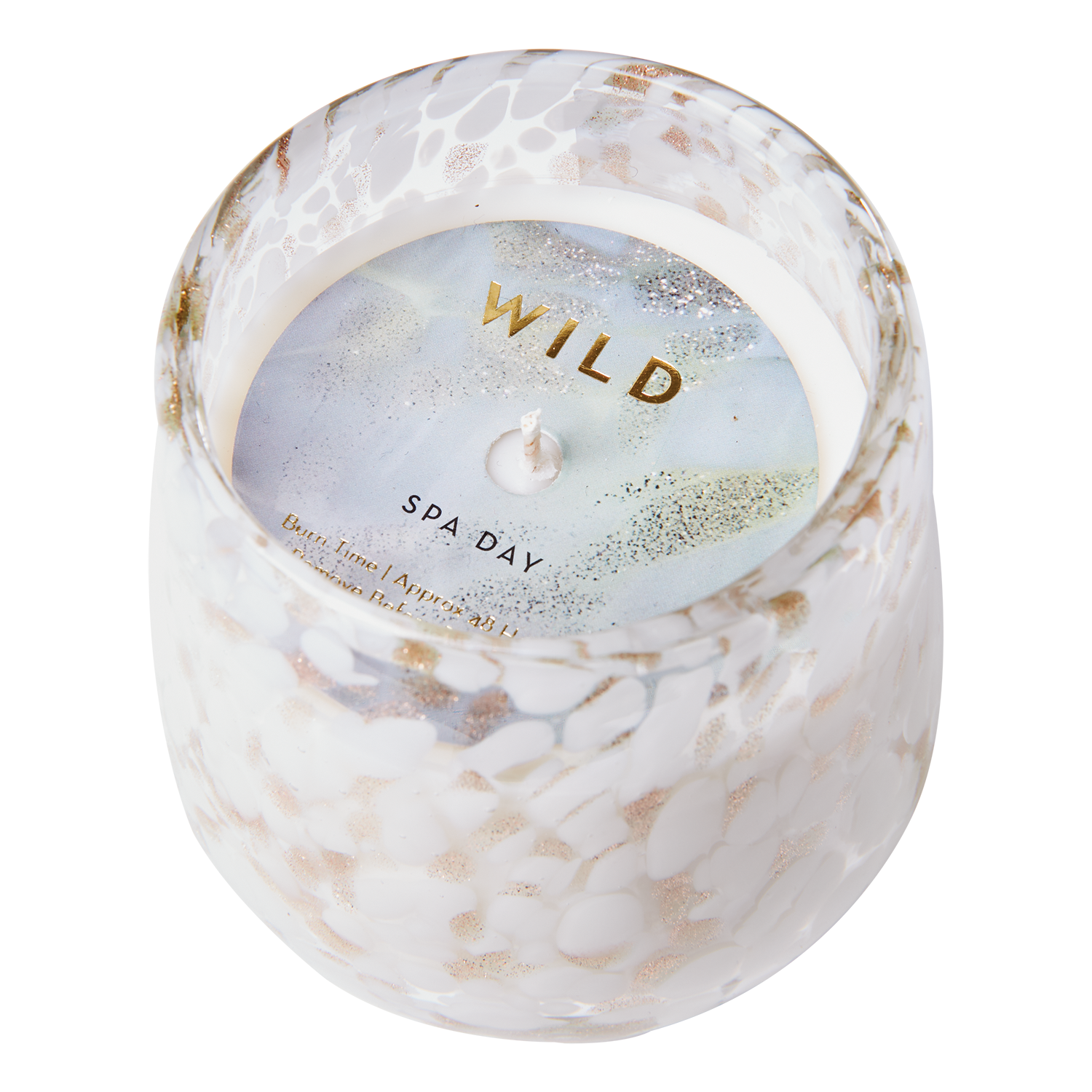 WILD Doftljus Spa day, Vit/guld 2