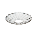 TINGLE Ljusmanschett i klart glas med räfflat mönster och vågig kant, diameter 8 cm
