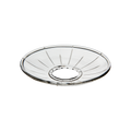 TINGLE Ljusmanschett i klart glas med slipat strålmönster från mitten, diameter 8 cm
