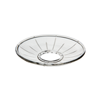 TINGLE Ljusmanschett i klart glas med slipat strålmönster från mitten, diameter 8 cm