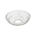 TINGLE Ljusmanschett i klart glas med etsat blad- och kvistmönster, diameter 8 cm