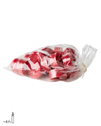 COLOURED TEALIGHTS Värmeljus i djupröd färg med genomskinlig kopp, Ø3,8 cm, 20-pack