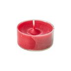 COLOURED TEALIGHTS Värmeljus i djupröd färg med genomskinlig kopp, Ø3,8 cm, 20-pack – bild 2