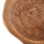 ARVID Dekorationsfat i teakrot format som en trädskiva med synliga årsringar, ca 20 × 18 × 2 cm – bild 3