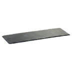 EBONY Fat i svart skiffer med naturligt brutna kanter, 45 × 15 cm – bild 2
