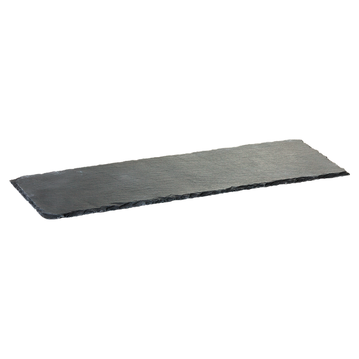 EBONY Fat i svart skiffer med naturligt brutna kanter, 45 × 15 cm – bild 2