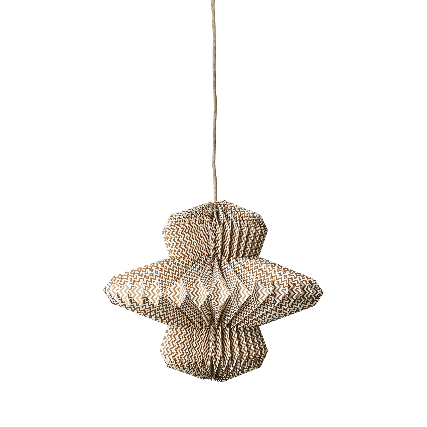 UNI Lampskärm, Brun/vit 4