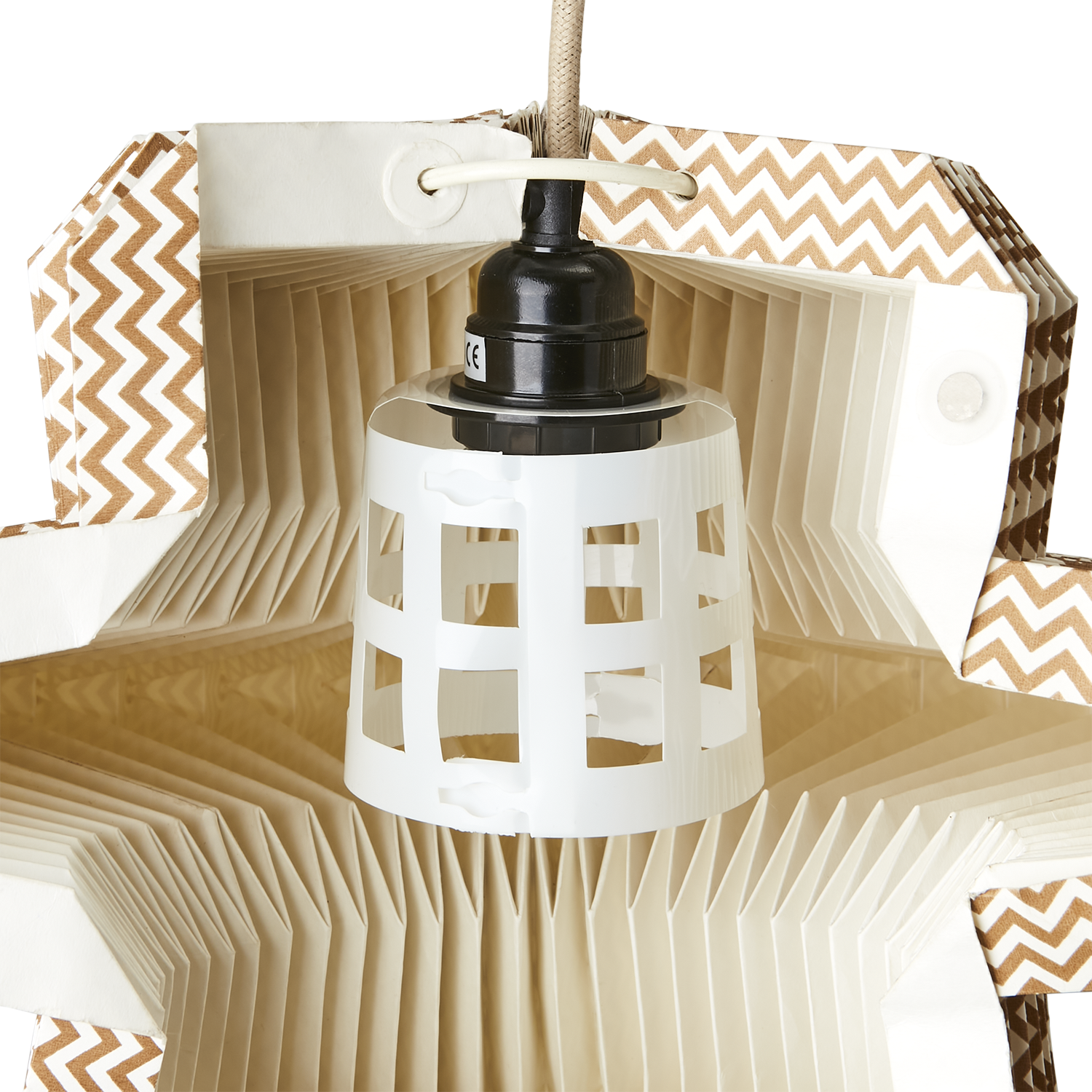 UNI Lampskärm, Brun/vit 6