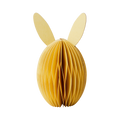 BUNNY Påskdekoration i gult vikt papper, ägg med kaninöron, höjd 12 cm