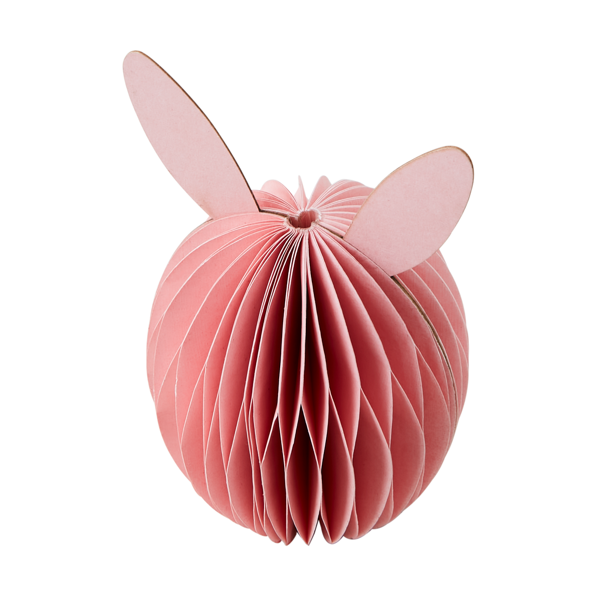 BUNNY Påskdekoration i rosa vikt papper, ägg med kaninöron, höjd 12 cm – bild 2