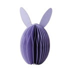 BUNNY Påskdekoration i lila vikt papper, ägg med kaninöron, höjd 12 cm