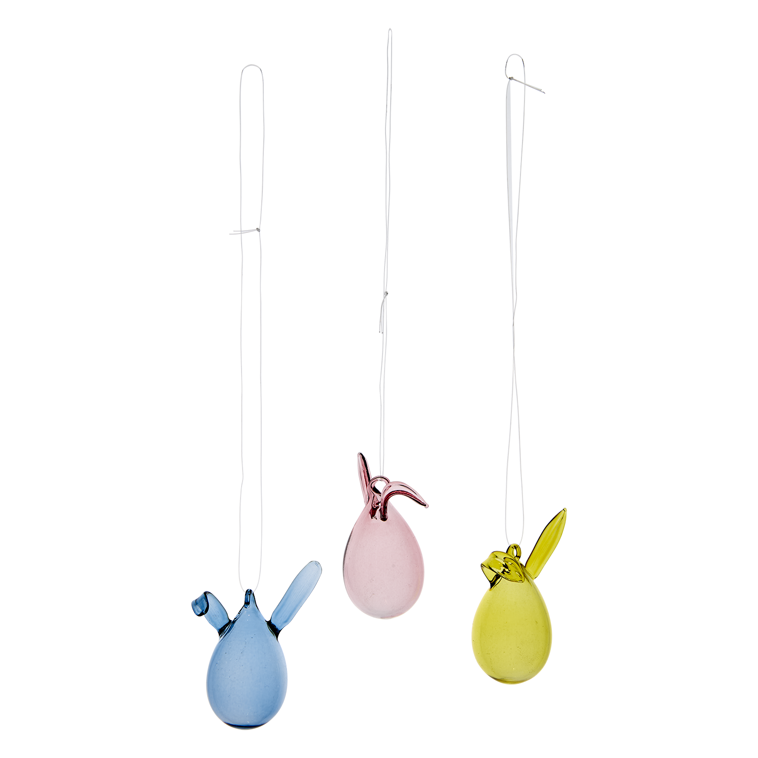 BUNNY Påskdekoration, 3-pack, Rosa/gul/blå