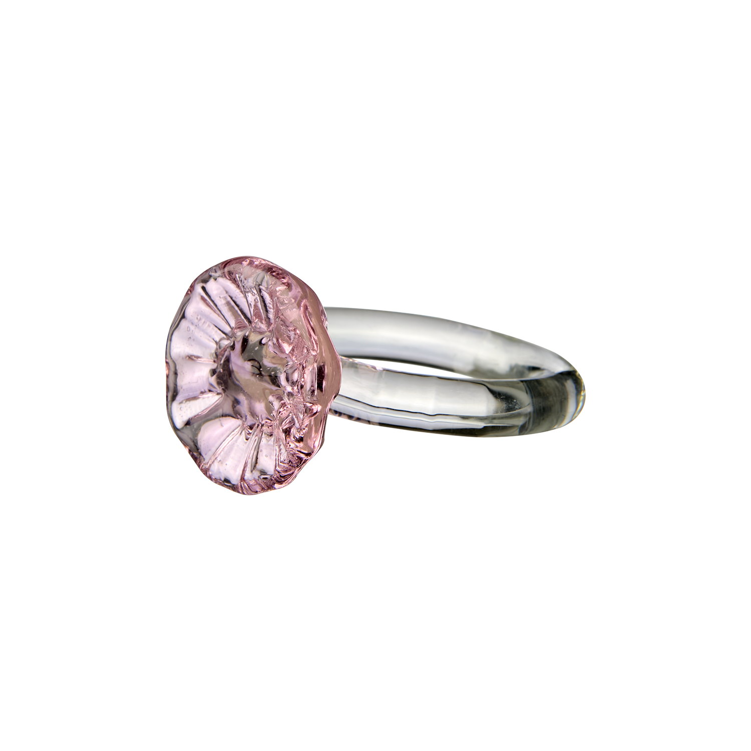 CARINA Servettring, Rosa/klar