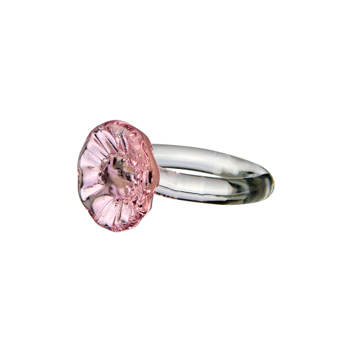 CARINA Servettring, Rosa/klar