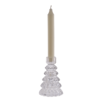DAISY Ljusstake, Klar – våningsformad ljusstake i pressglas, H13 cm – bild 2