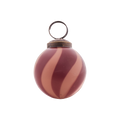 CIRCUS Julgransdekoration, Beige/bordeaux, 7,5 cm