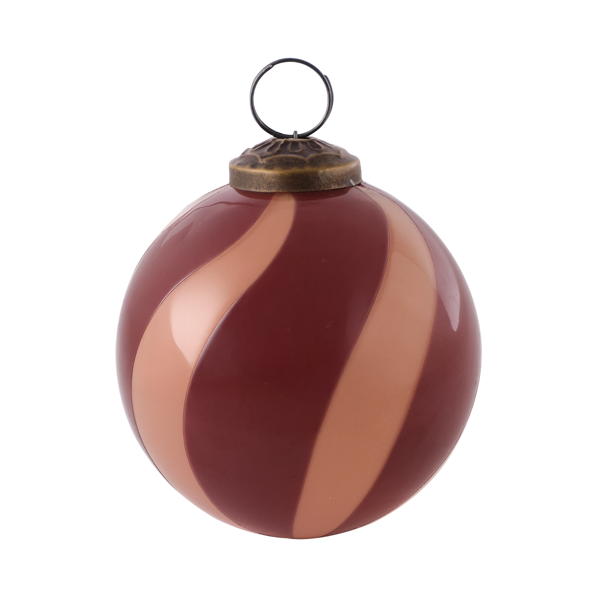 CIRCUS Julgransdekoration, Beige/bordeaux, 10 cm