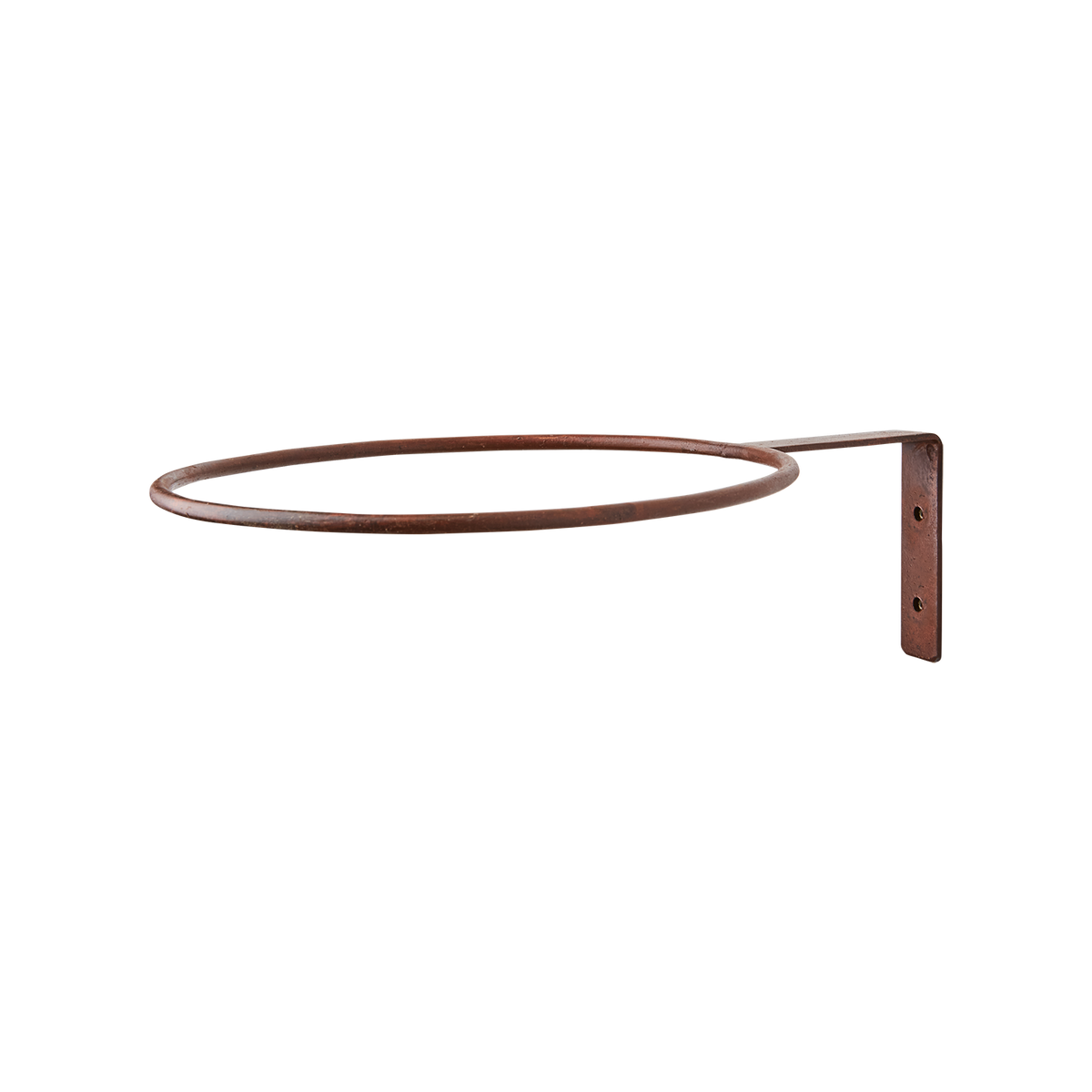 STANLEY Krukhållare L i rostpatinerat järn med ring och väggfäste, Ø18 cm