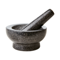 THYME Mortel med stöt i svart granit med avsatt fot, diameter 14 cm