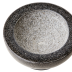 THYME Mortel med stöt i svart granit med avsatt fot, diameter 14 cm – bild 3