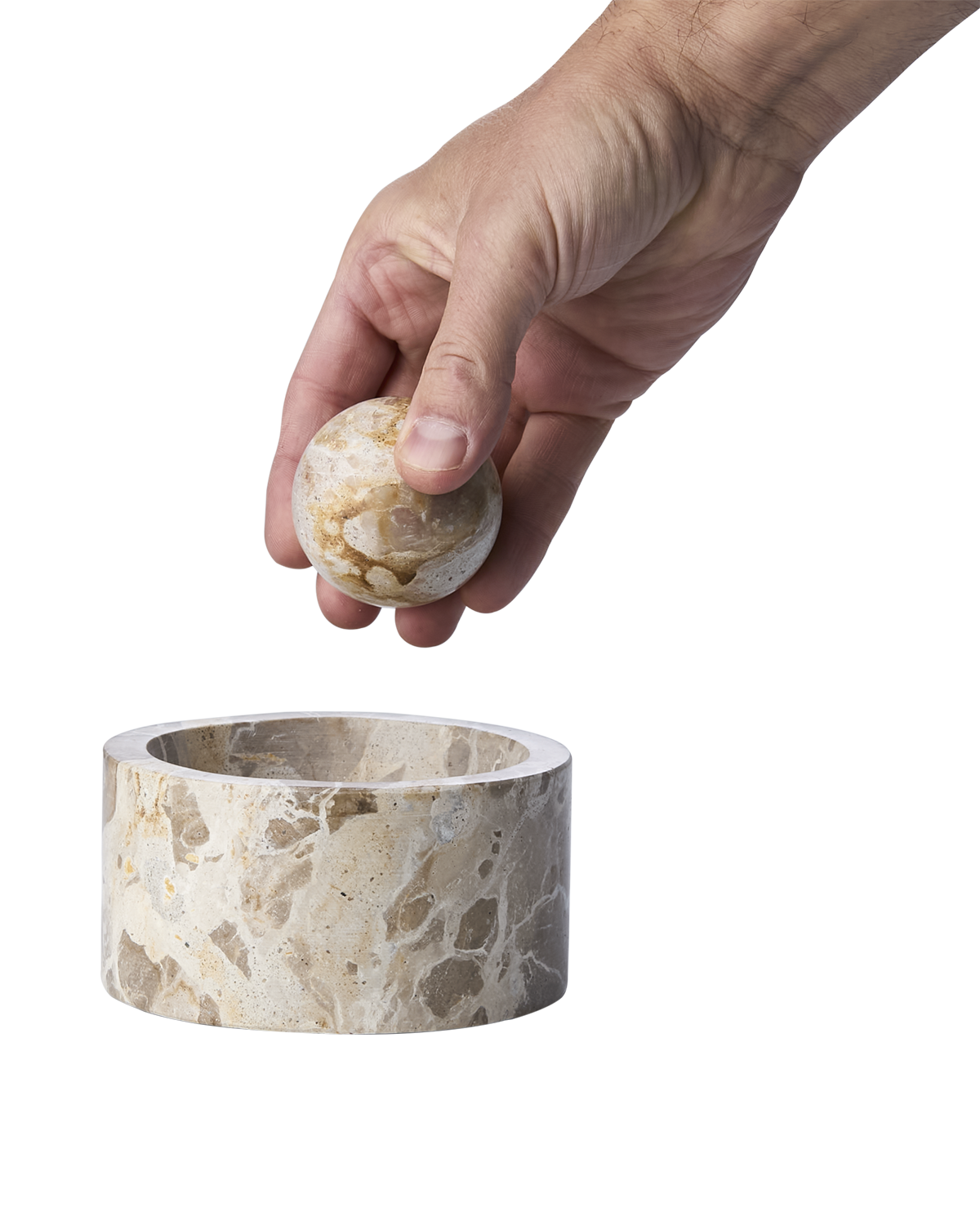 THYME Mortel med stöt, Beige 3
