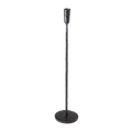 THOR Ljusstake i svart handsmitt järn med rund fot och konisk ljuskopp, 50 cm hög