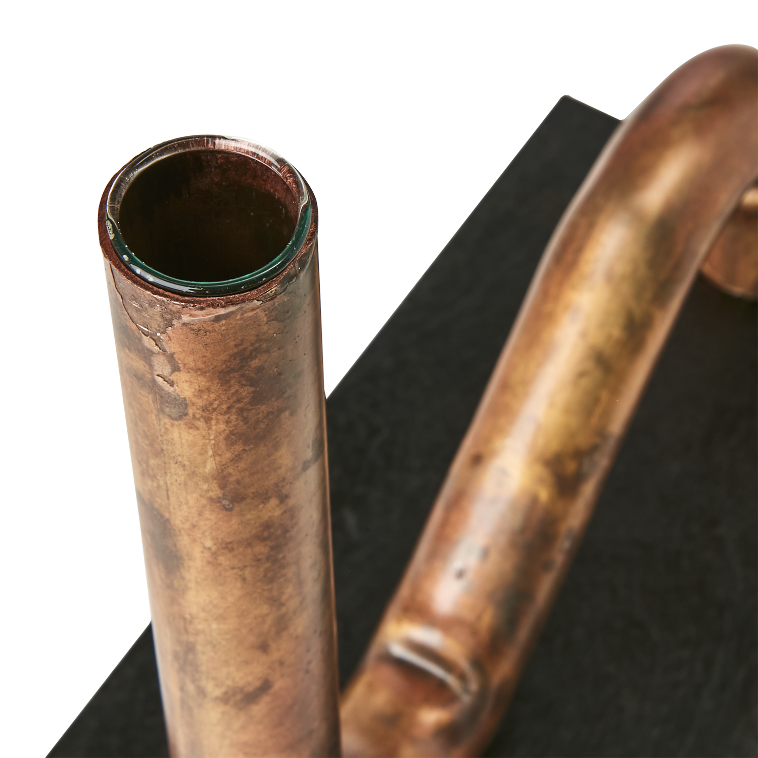 PIPER Ljusstake/vas, B, Kopparfärgad/svart
