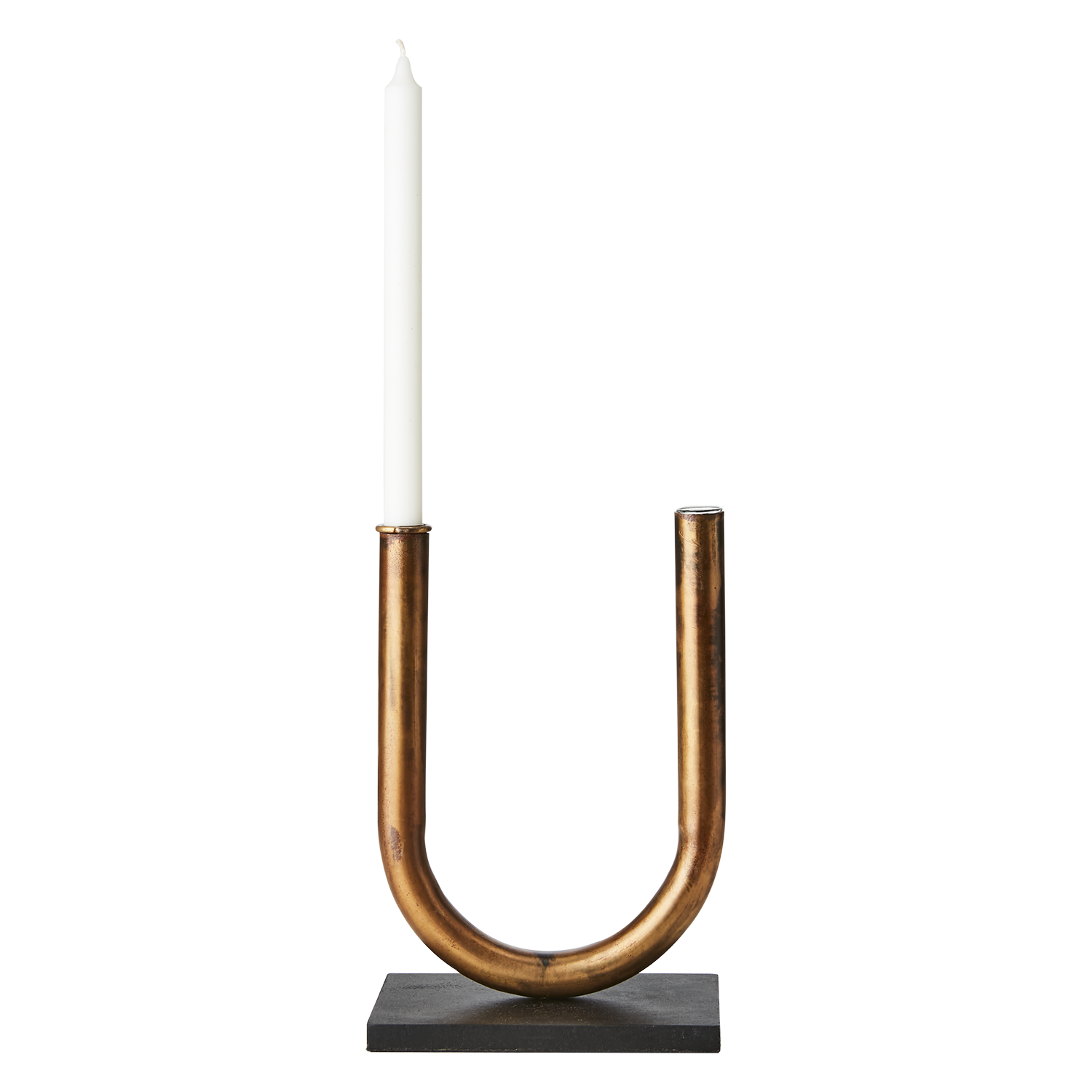 PIPER Ljusstake/vas, Kopparfärgad/svart 2