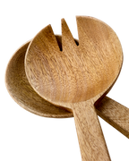 NICO Salladsbestick i naturfärgat mangoträ med runda skopor, längd 22 cm – bild 2