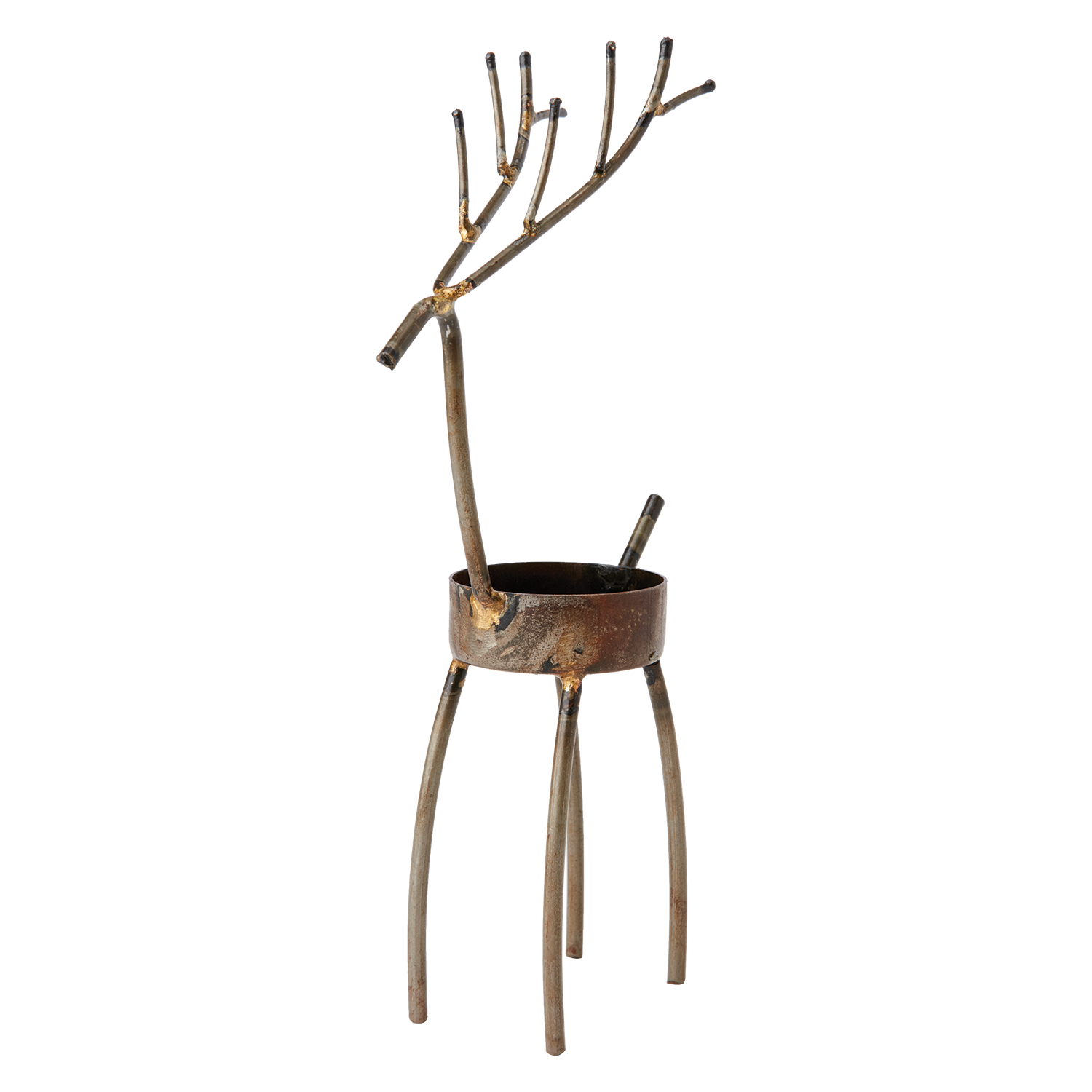 OH DEER Värmeljushållare, Rost/mässingsfärgad