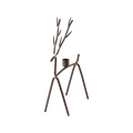 OH DEER Ljusstake M, Rost/mässingsfärgad – rådjursformad ljusstake i järn, H30 cm