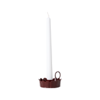 OH DEER Ljusstake, Burgundy – låg kammarljusstake i burgundyfärgad metall med bärring, Ø8,5 cm – bild 2