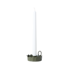 OH DEER Ljusstake, Grön – låg kammarljusstake i grön metall med bärring, Ø8,5 cm – bild 2