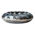 ORYX Ljushållare XL i svart patinerat järn med utstansade renar, diameter 27 cm