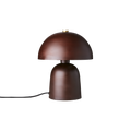 FUNGI Bordslampa S i mörkbrunt järn med svampformad kupa, höjd 30 cm