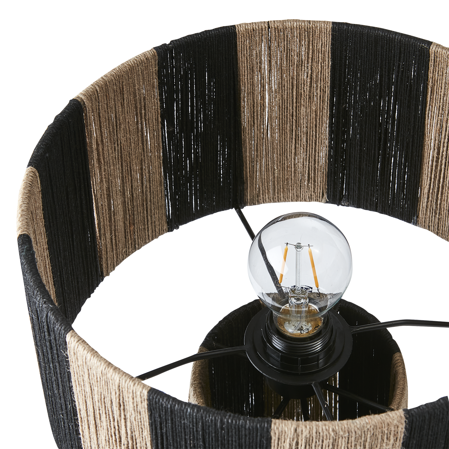 JULLAN Bordslampa M, Svart/natur 4