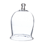 BELLA Glaskupa i klart munblåst glas med hög klockform och ögleformad knopp, Ø10 cm och 16 cm hög – bild 3