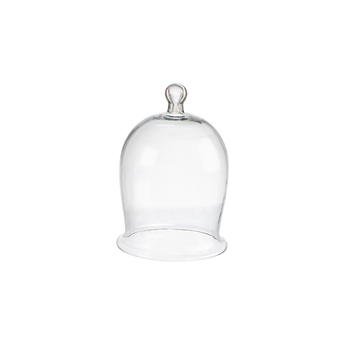BELLA Glaskupa i klart munblåst glas med hög klockform och ögleformad knopp, Ø10 cm och 16 cm hög – bild 4