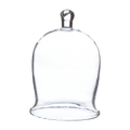 BELLA Glaskupa i klart munblåst glas med hög klockform och ögleformad knopp, Ø10 cm och 16 cm hög