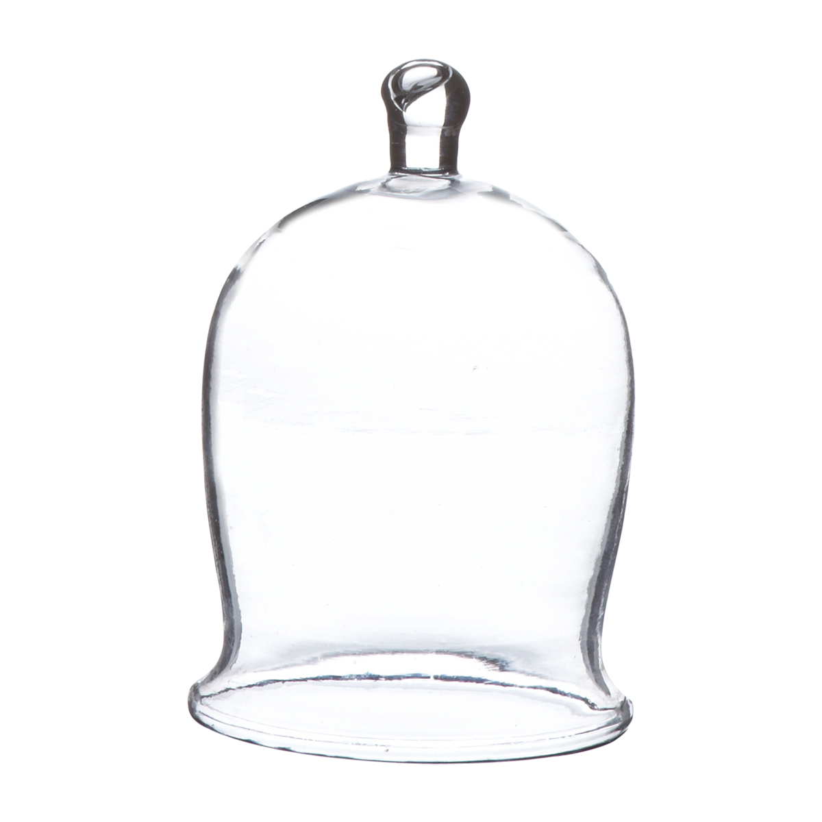 BELLA Glaskupa i klart munblåst glas med hög klockform och ögleformad knopp, Ø10 cm och 16 cm hög