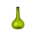 VIOLETTA Vas M i grönt munblåst glas med rund botten och lång smal hals, Ø11 × H18 cm