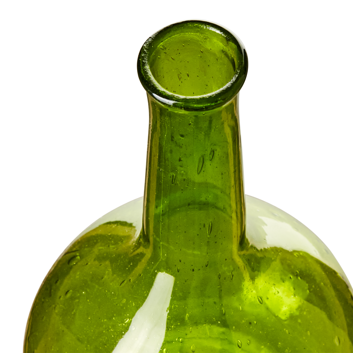 VIOLETTA Vas M i grönt munblåst glas med rund botten och lång smal hals, Ø11 × H18 cm – bild 2
