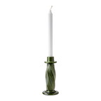 TWIST Ljusstake i grönglaserat stengods med spiralvriden stam, höjd 13 cm – bild 6