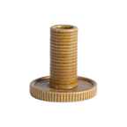 VILLE Ljusstake, Gul – räfflad ljusstake i stengods, Ø8 × H8 cm